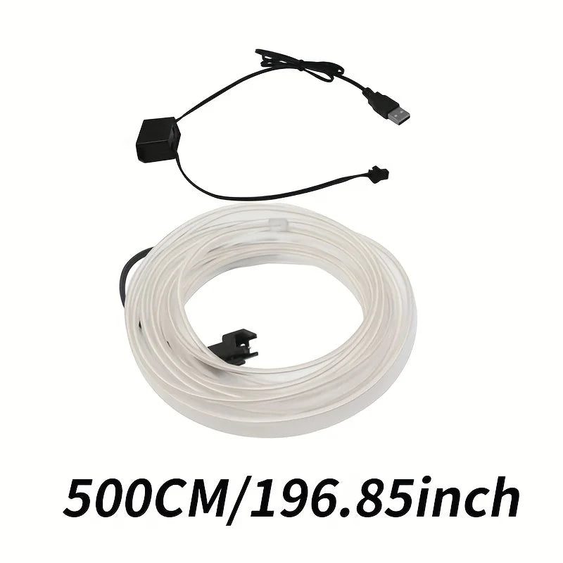 Car Interior Light LED Strip 5M USB Car Decoration Ambient Lamp Car Interior Led Decorative Lamp EL Wiring Neon Strip Universal