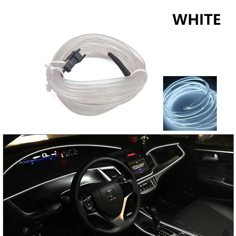 Car Interior Light LED Strip 5M USB Car Decoration Ambient Lamp Car Interior Led Decorative Lamp EL Wiring Neon Strip Universal